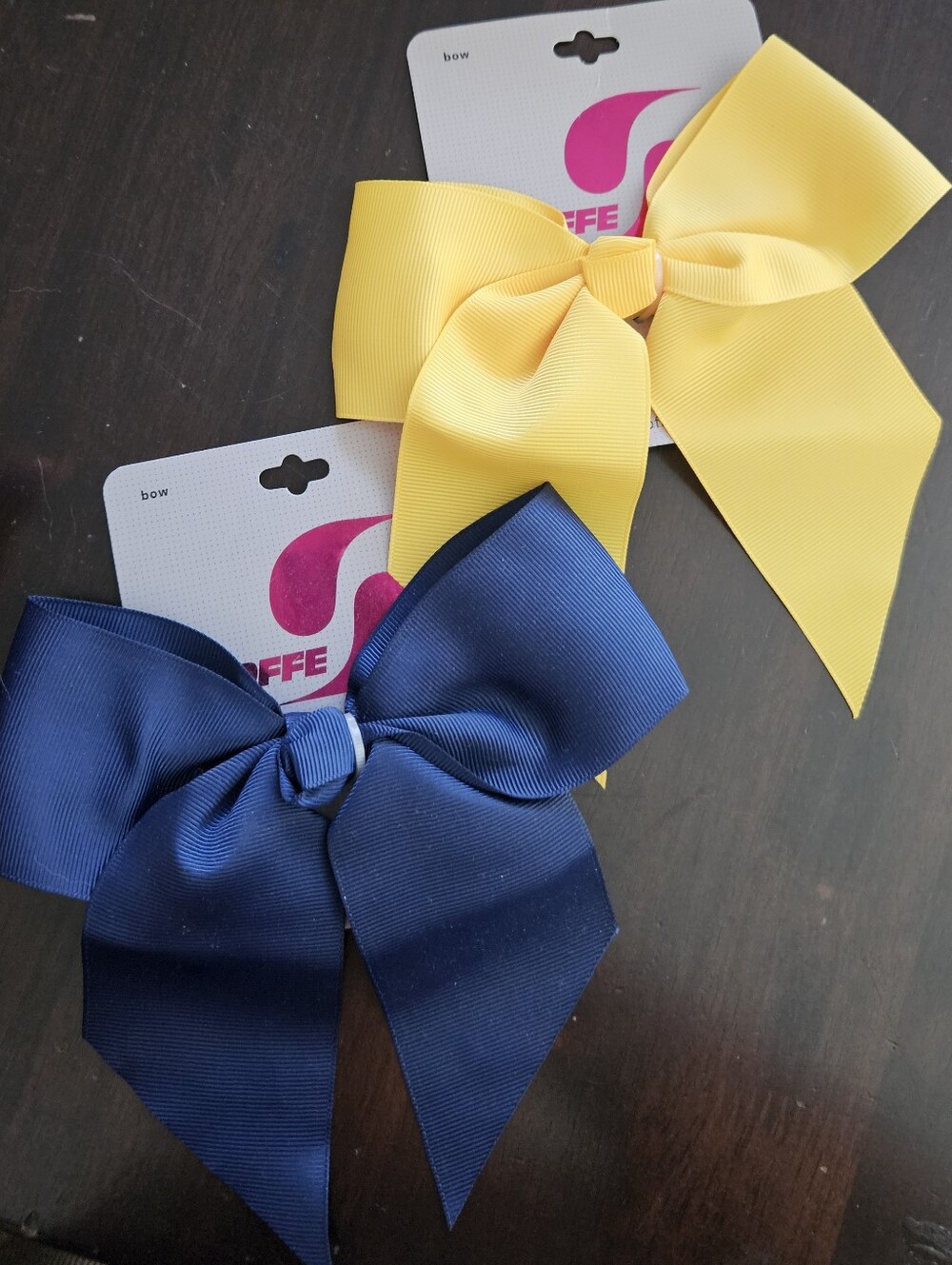 Nwt Set Of 3 Hair Bows With Ponytail Holders